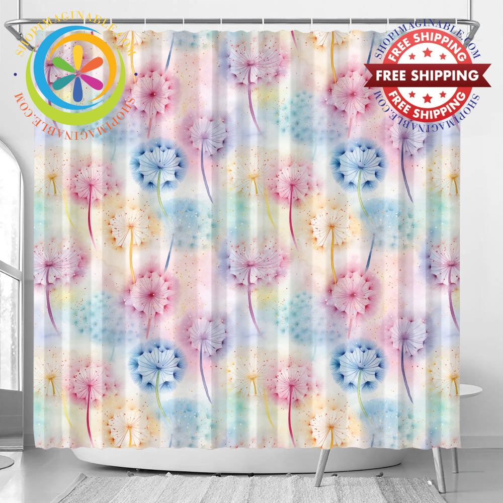 Dandilion Wishes Shower Curtain