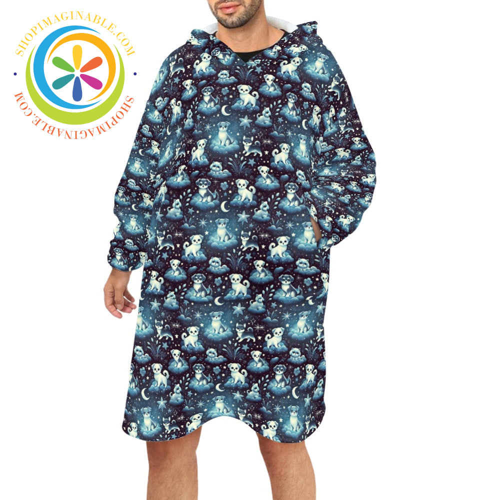 Dog Lovers Blanket Hoodie white / ONESIZE Sweater Blanket