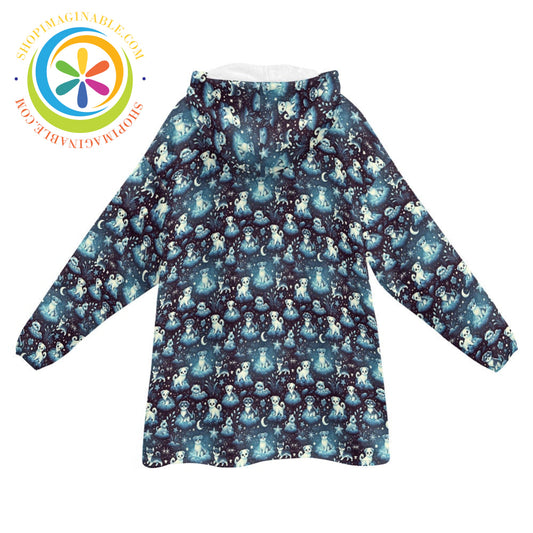 Dog Lovers Blanket Hoodie white / ONESIZE Sweater Blanket