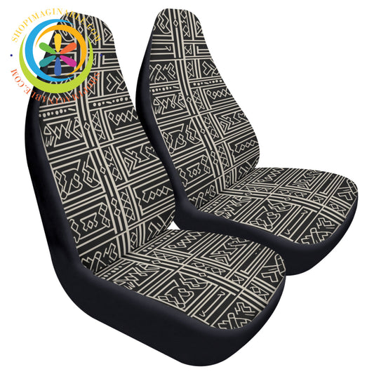 Elegant Black Mud Cloth Car Seat Covers