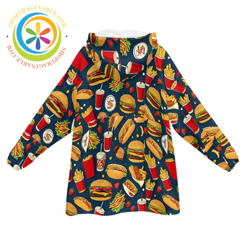 Fast Food Lovers - Blanket Hoodie white / ONESIZE
