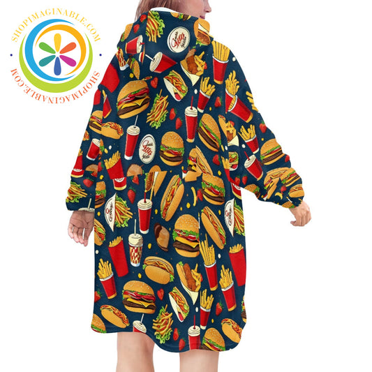 Fast Food Lovers - Blanket Hoodie white / ONESIZE