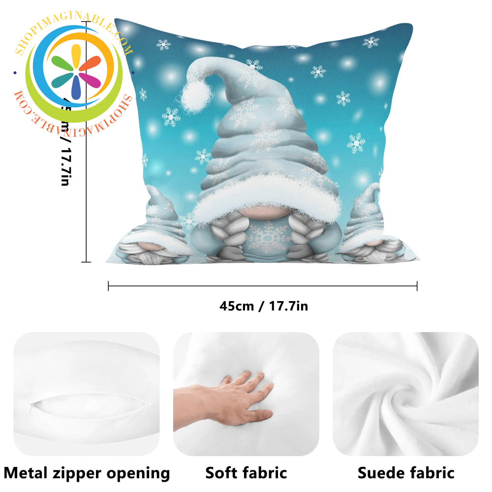 Festive Gnomes Christmas Pillow Cover