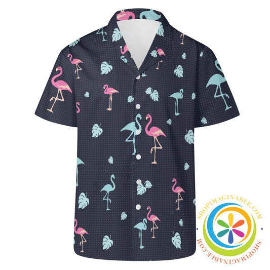 Flamingo Love Hawaiian Casual Shirt Hawaiian