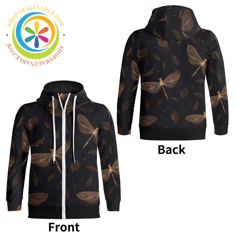 Fly Dragonfly Full Zip Turtleneck Hoodie Streetwear