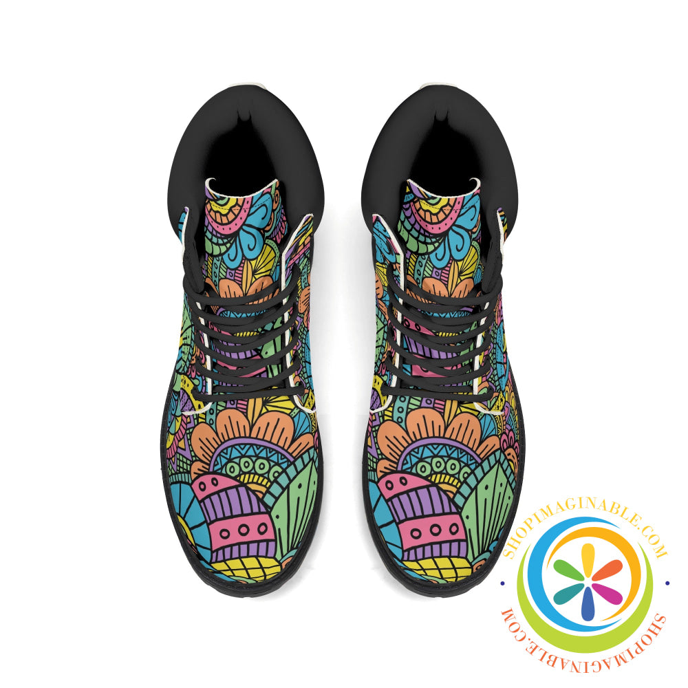 Funky Doodles Womens Boots Boots