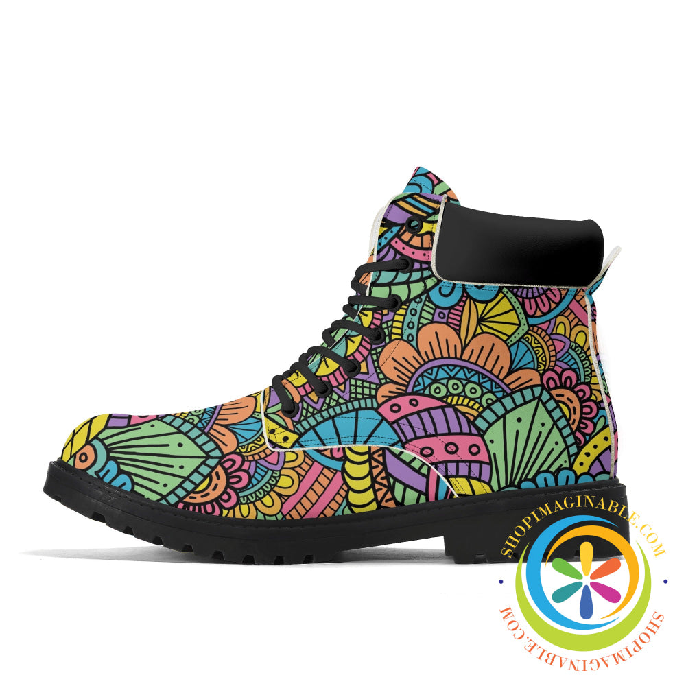 Funky Doodles Womens Boots Boots