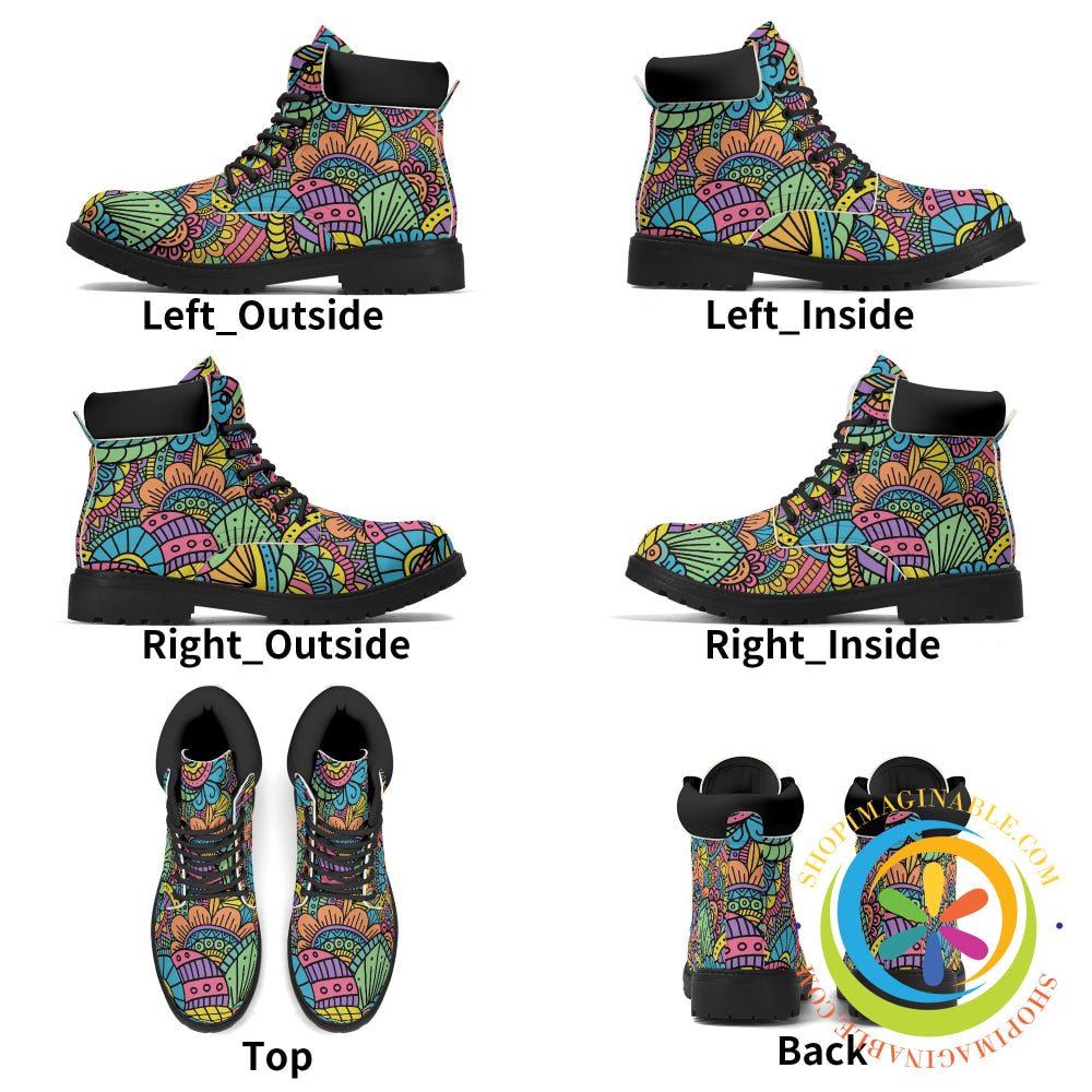 Funky Doodles Womens Boots Boots