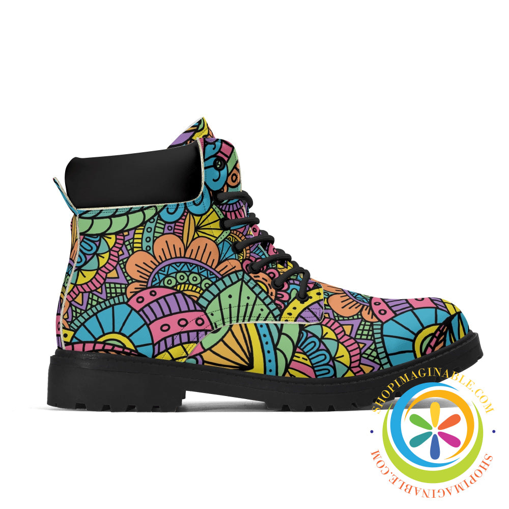 Funky Doodles Womens Boots Boots