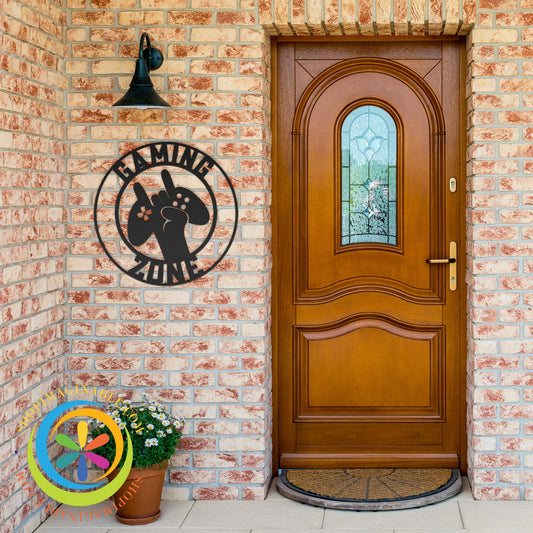 Gaming Zone Metal Wall Decor Art