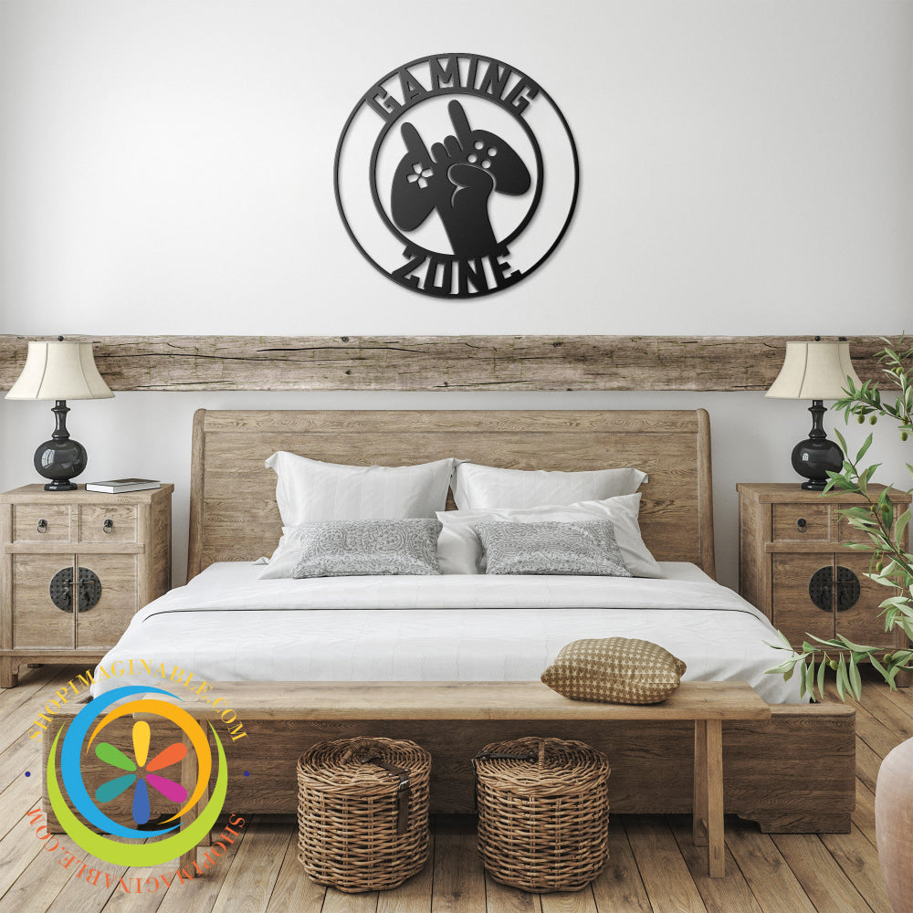 Gaming Zone Metal Wall Decor Art