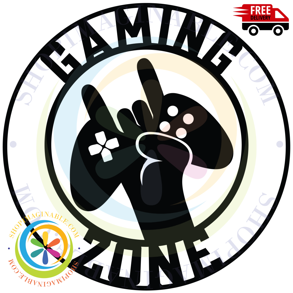 Gaming Zone Metal Wall Décor Art