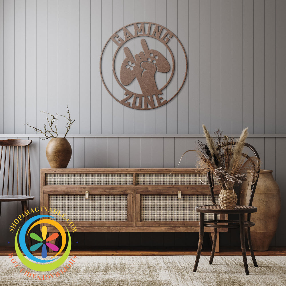 Gaming Zone Metal Wall Decor Art