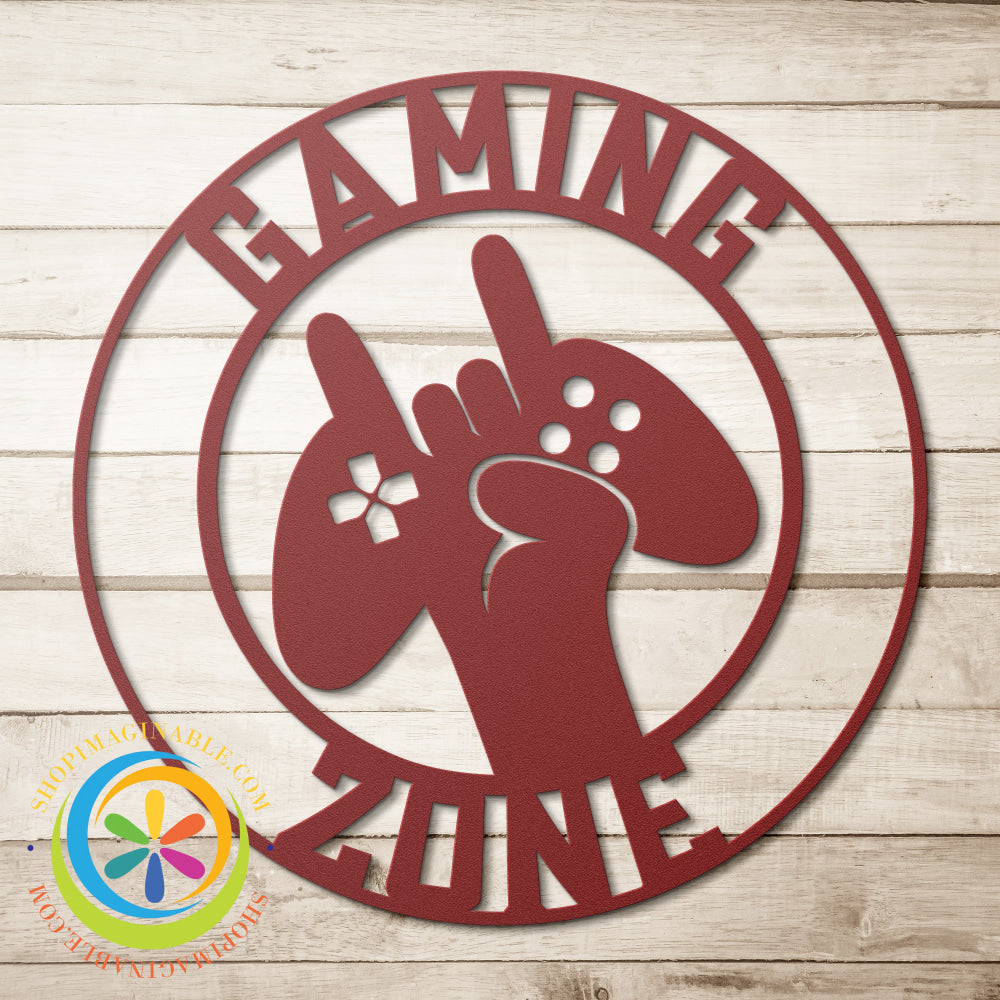 Gaming Zone Metal Wall Decor Red / 12 Inch Art