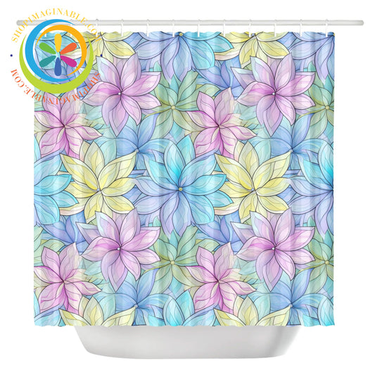 Glass Flowers Shower Curtain