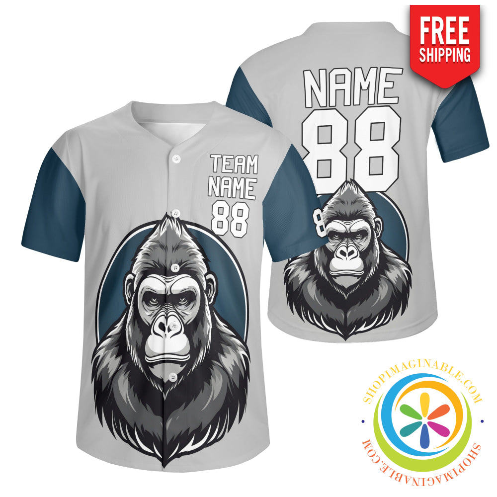 Gorilla Unisex Baseball Jersey S
