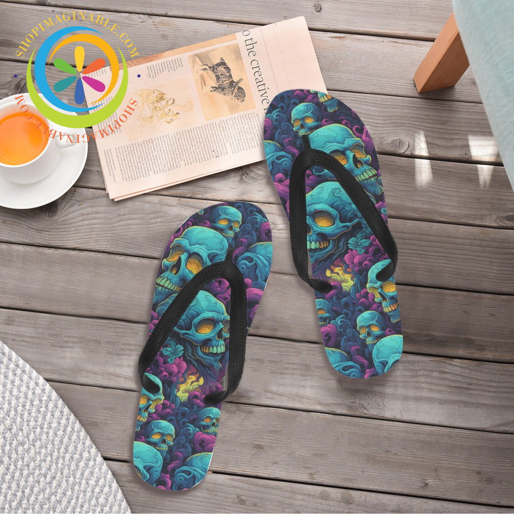 Gothic Skull Melody Mens & Ladies Flip-Flops