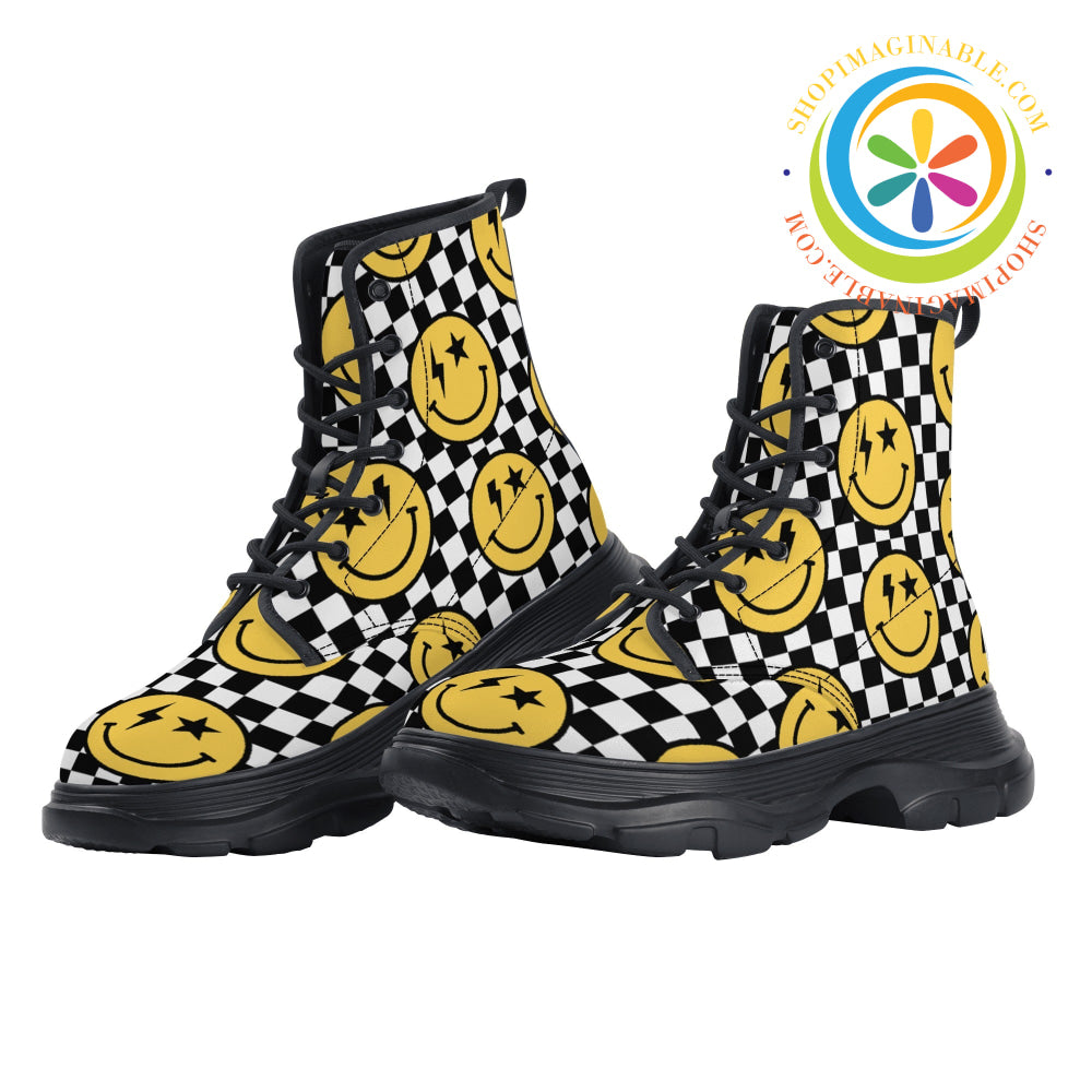 Groovy Happy Face Chunky Boots Us5 (Eu38) / 1