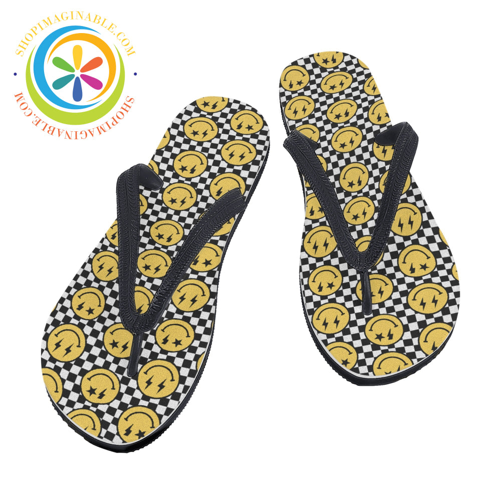 Groovy Happy Faces Mens & Ladies Flip-Flops