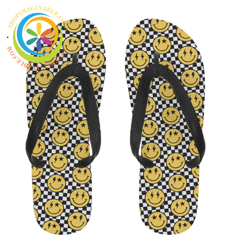 Groovy Happy Faces Mens & Ladies Flip-Flops