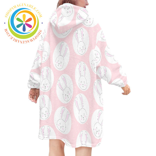 Happy Bunny - Blanket Hoodie white / ONESIZE Blanket Hoodie