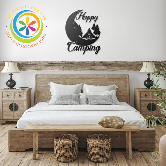 Happy Camping Metal Art Sign-ShopImaginable.com