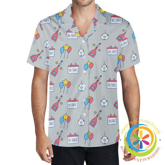 Happy New Years Party Hawaiian Casual Shirt Hawaiian