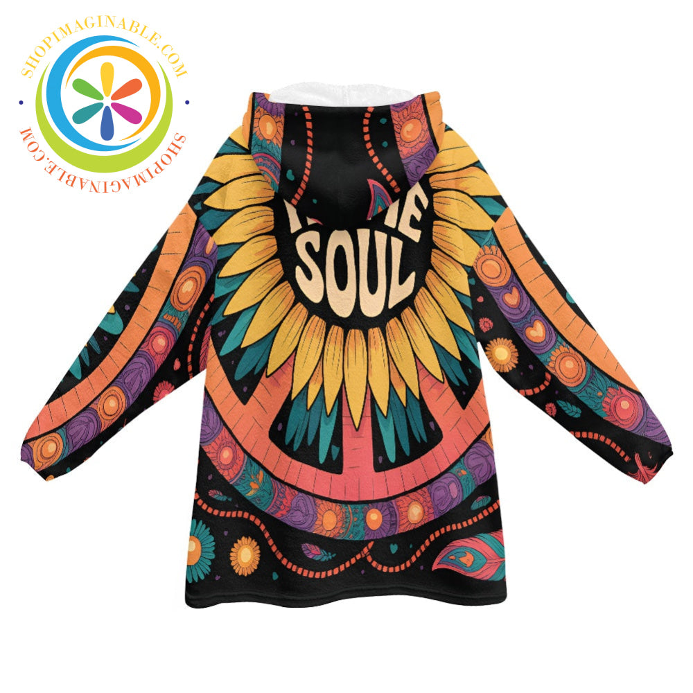 Hippie Soul Blanket Hoodie white / ONESIZE Blanket Hoodie