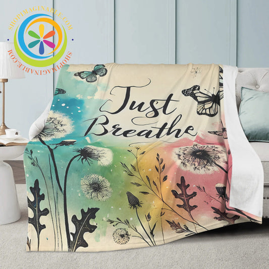Just Breathe Premium Fleece Blanket