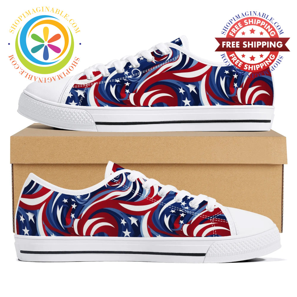 Let Freedom Ring! Ladies Low Top Canvas Shoes Us12 (Eu44)