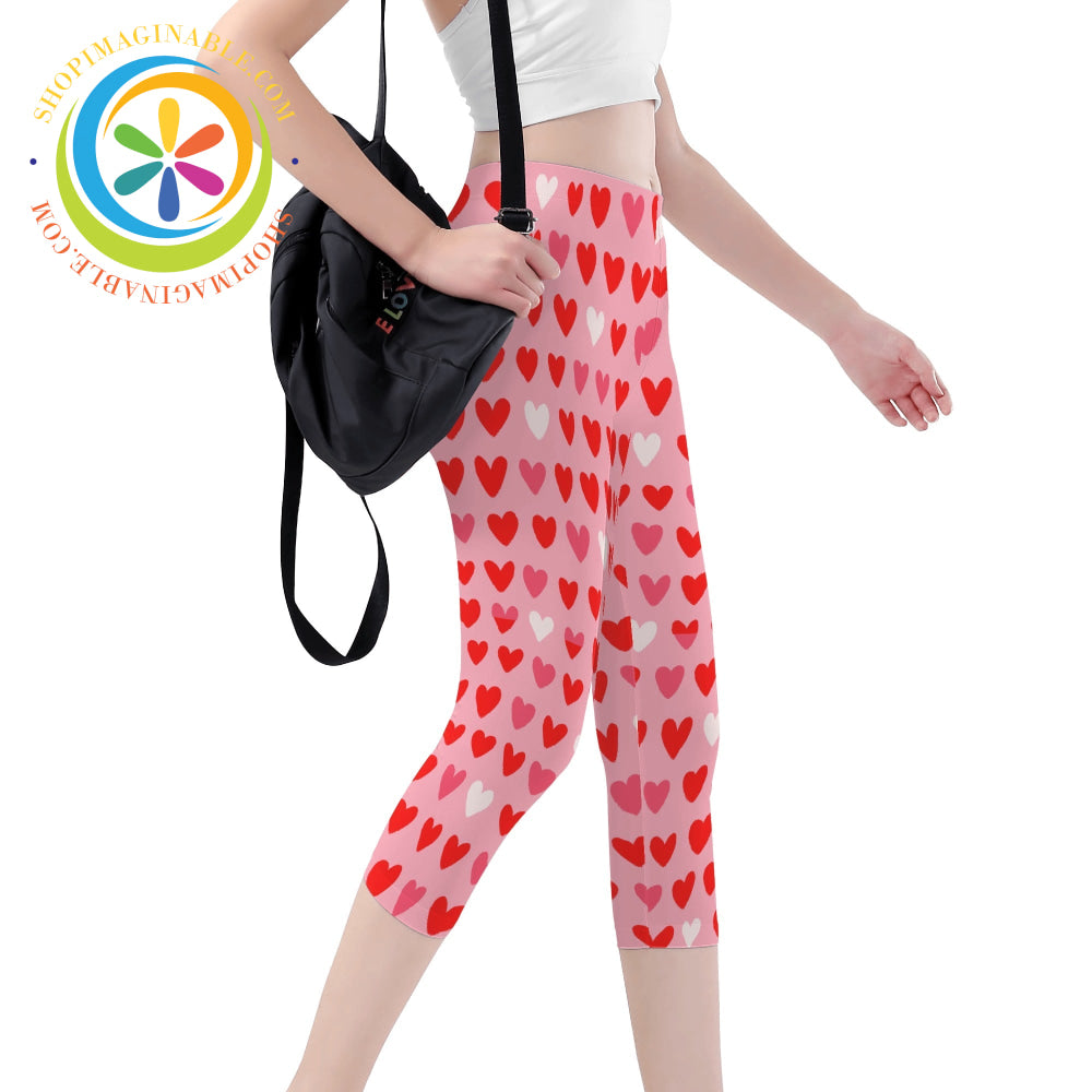 Listen To Your Heart Capris Yoga Leggings