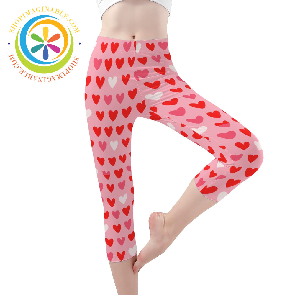 Listen To Your Heart Capris Yoga Leggings