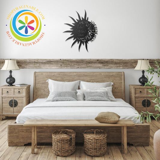 Live By The Sun Love Moon Metal Wall Art