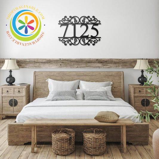 Metal House Number Sign Wall Art