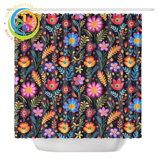 Mexican Flowers Shower Curtain