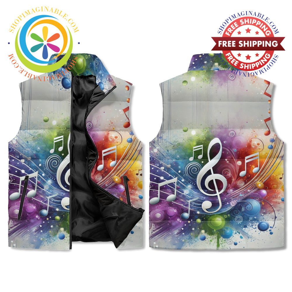 Music Lovers Puffer Vest M