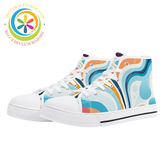 Mystical Abstract Ladies High Top Canvas Shoes