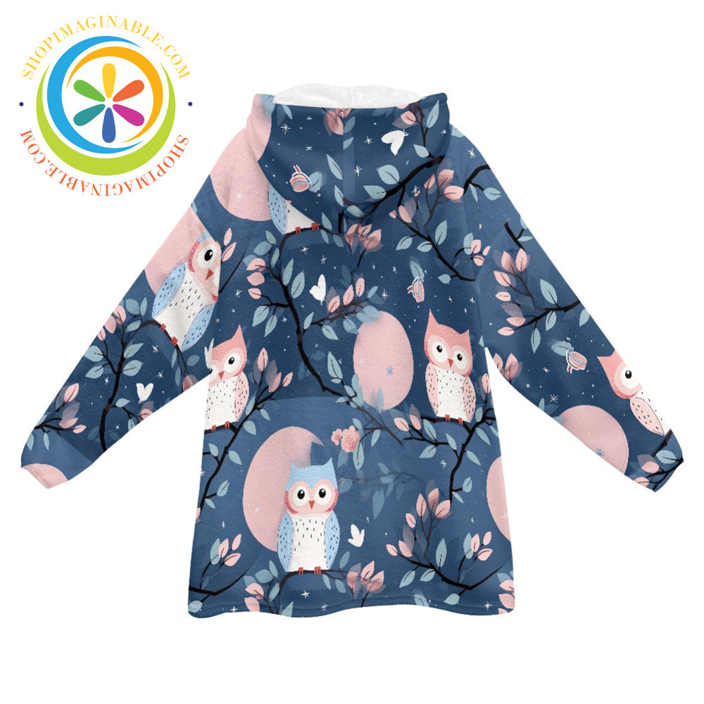 Night Owl - Blanket Hoodie white / ONESIZE