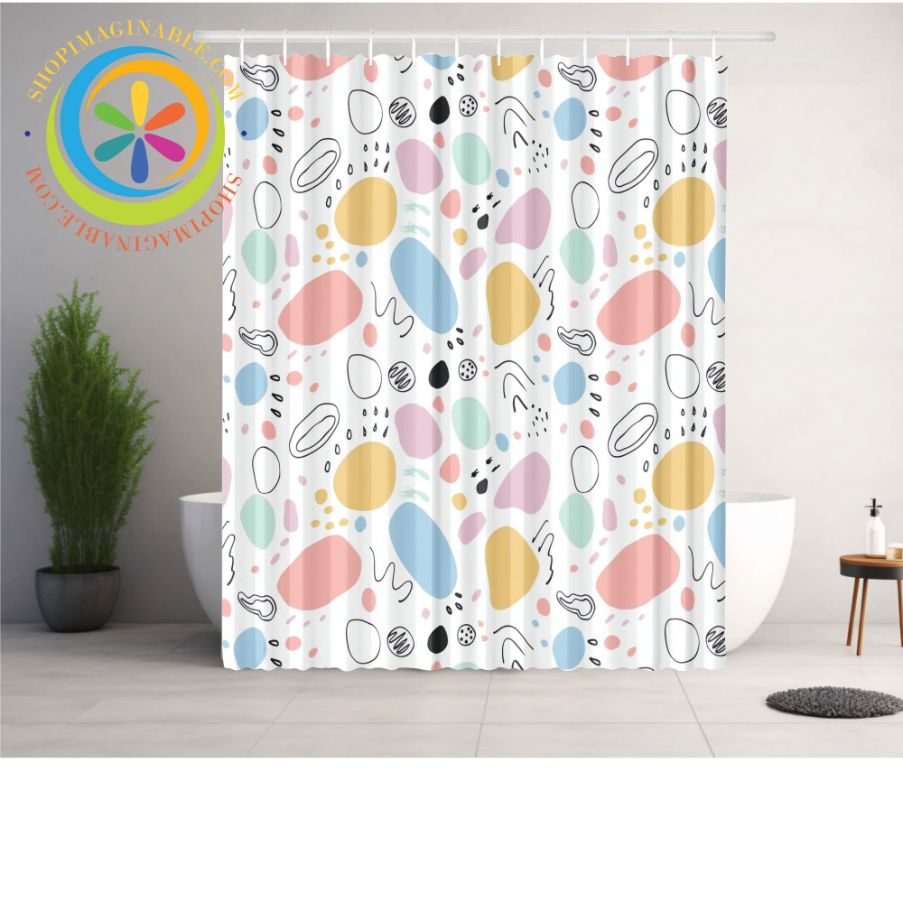 Pastel Abstract Shower Curtain
