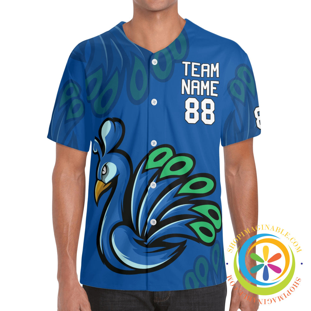 Peacock Unisex Baseball Jersey