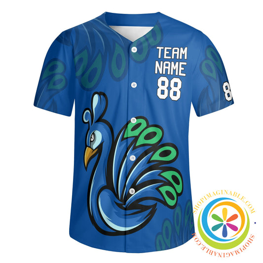 Peacock Unisex Baseball Jersey
