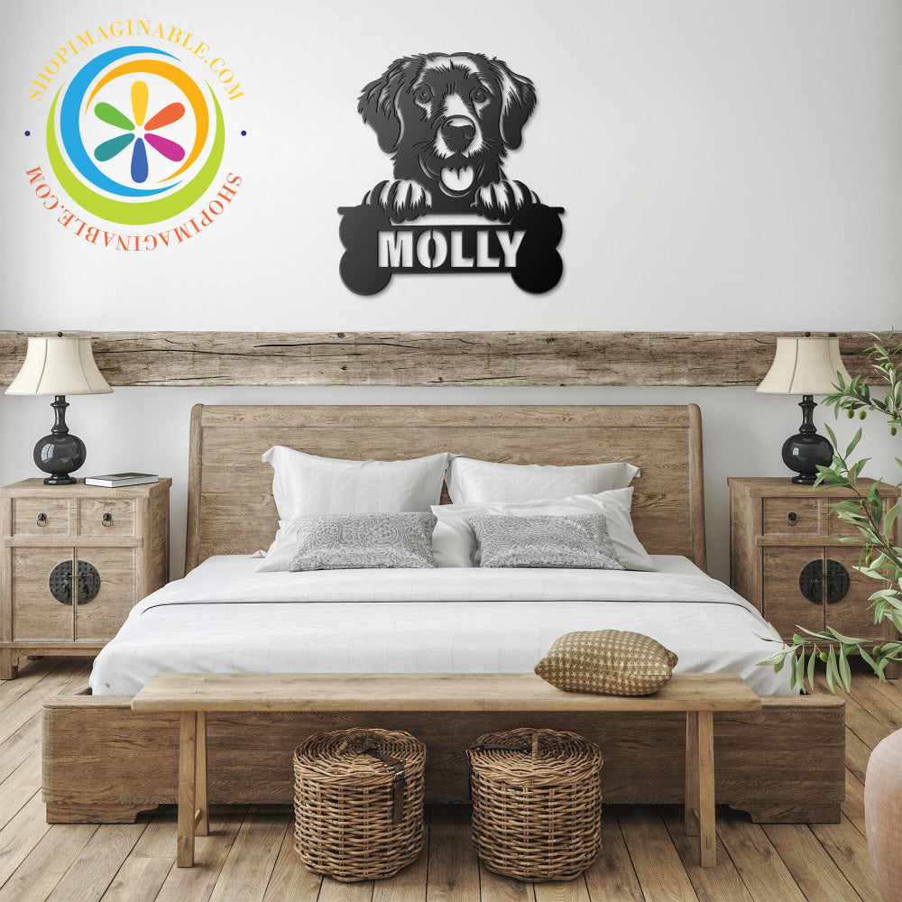 Personalized Dog Metal Wall Decor Black / 12 Inch Art