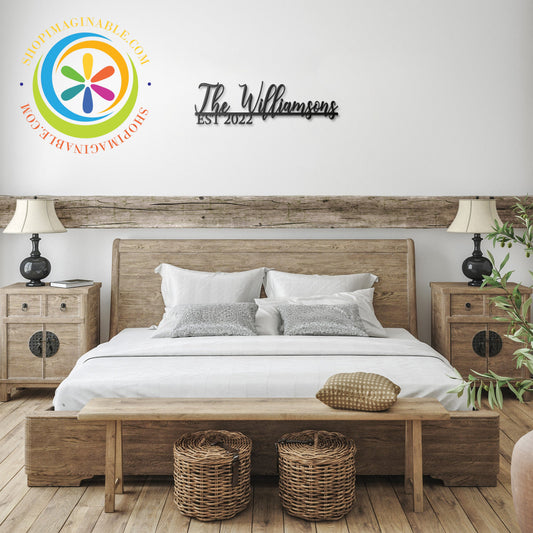 Personalized Family Name Metal Wall Art Sign