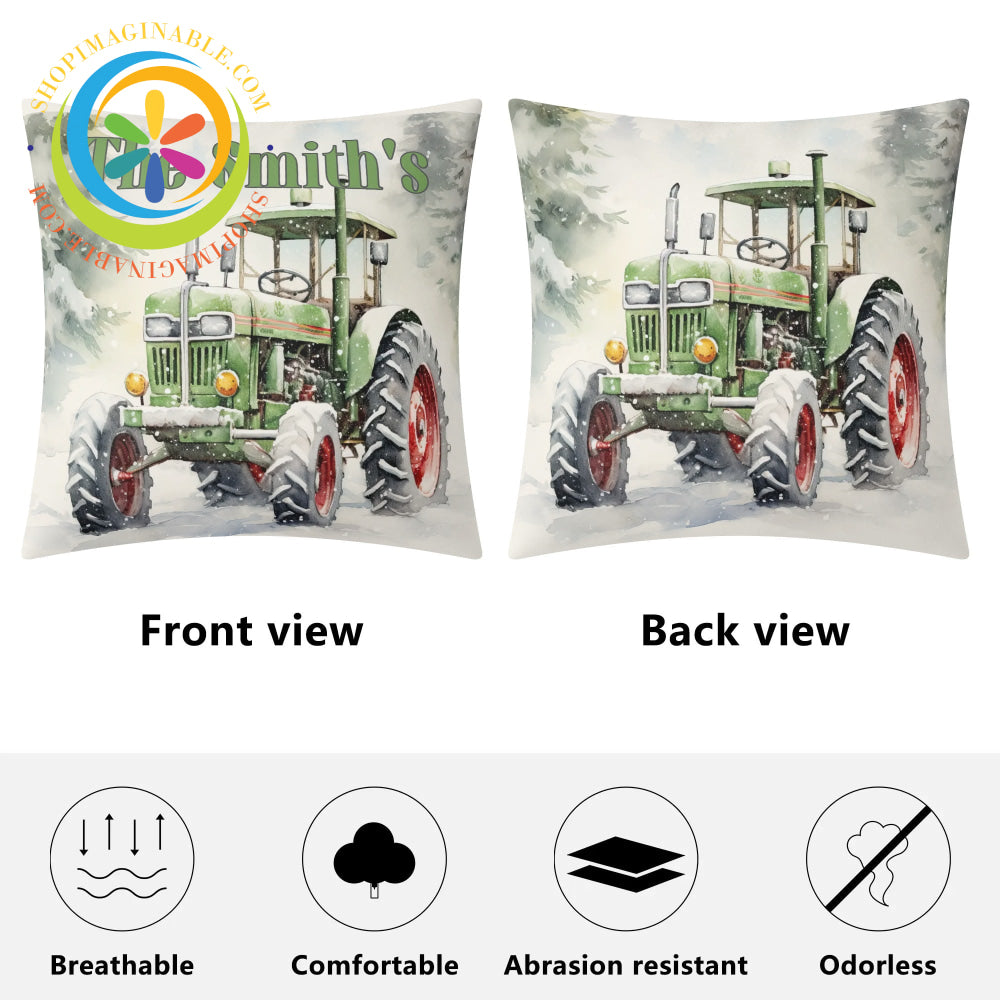 Personalized Farmhouse Holiday Pillow Cover