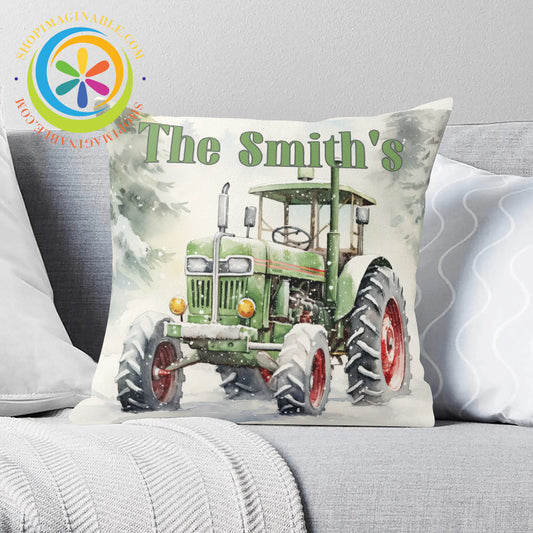 Personalized Farmhouse Holiday Pillow Cover