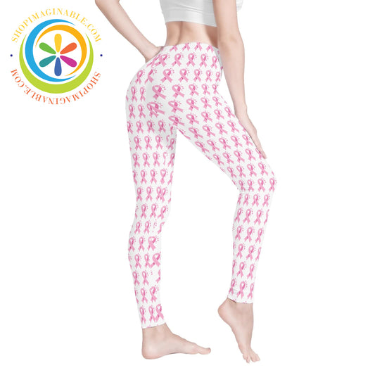 Pink Cancer Awareness Leggings Yoga Pants Athleisure