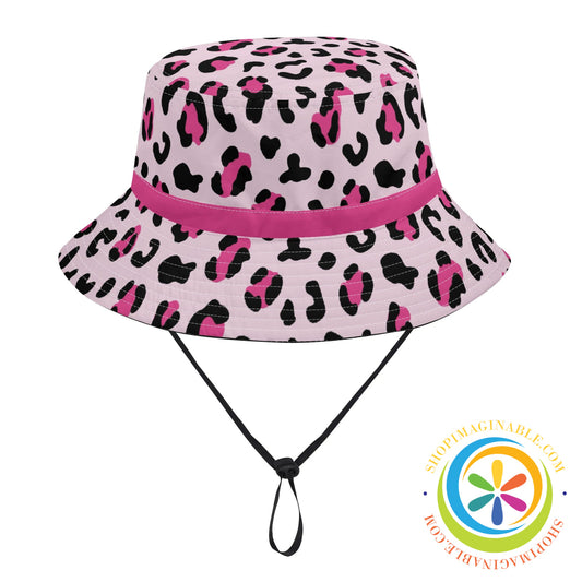 Pink Leopard Printed Bucket Hat