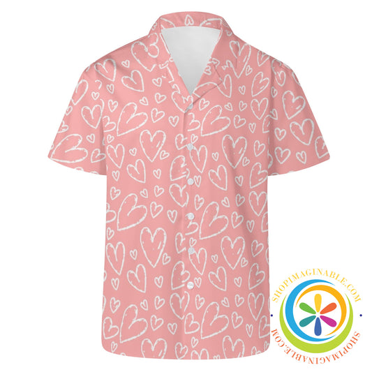 Pink Love Hawaiian Casual Shirt