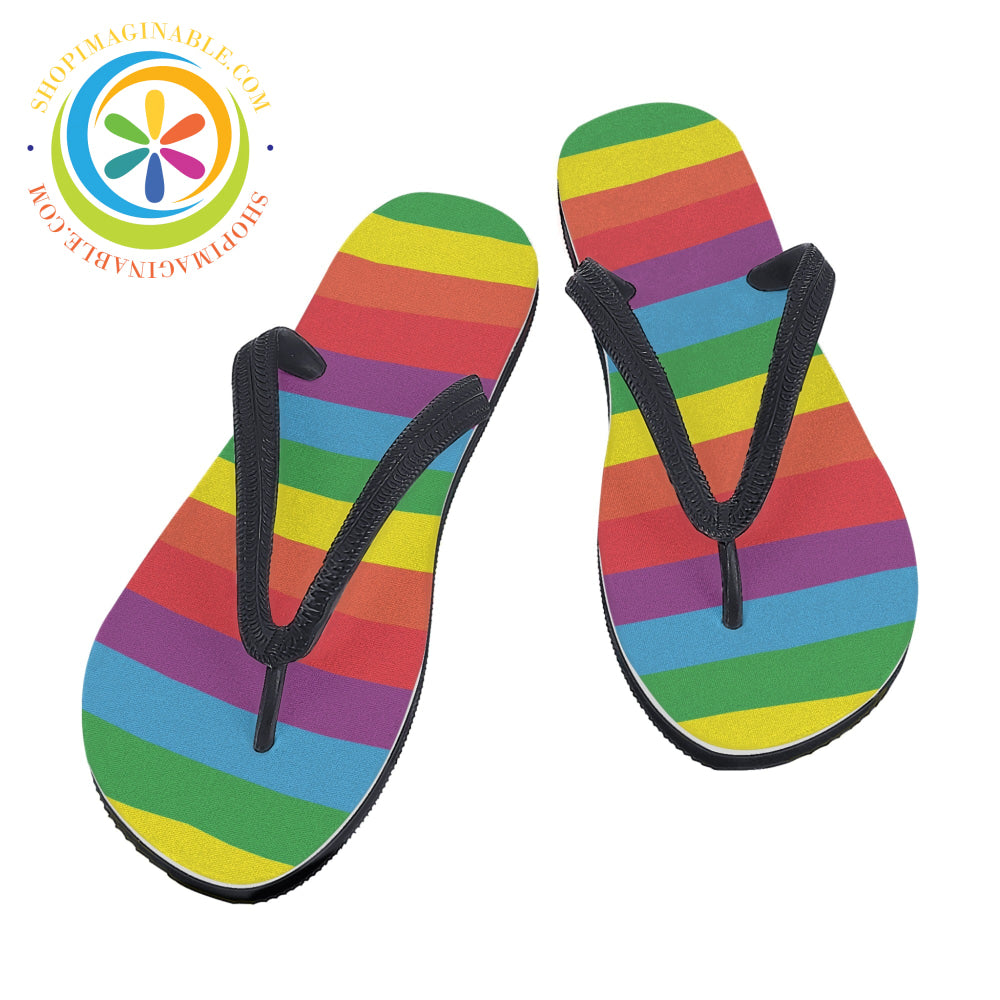 Pride Striped Mens & Ladies Flip-Flops
