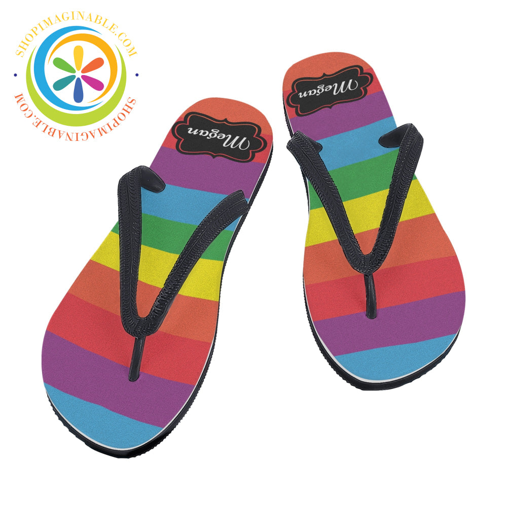 Pride Striped Mens & Ladies Flip-Flops